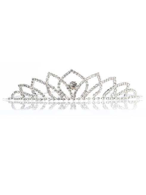 Tip Top Kids Girls Multi Color Central Crystal Rhinestone Wedding Pageant Tiara - SophiasStyle.com